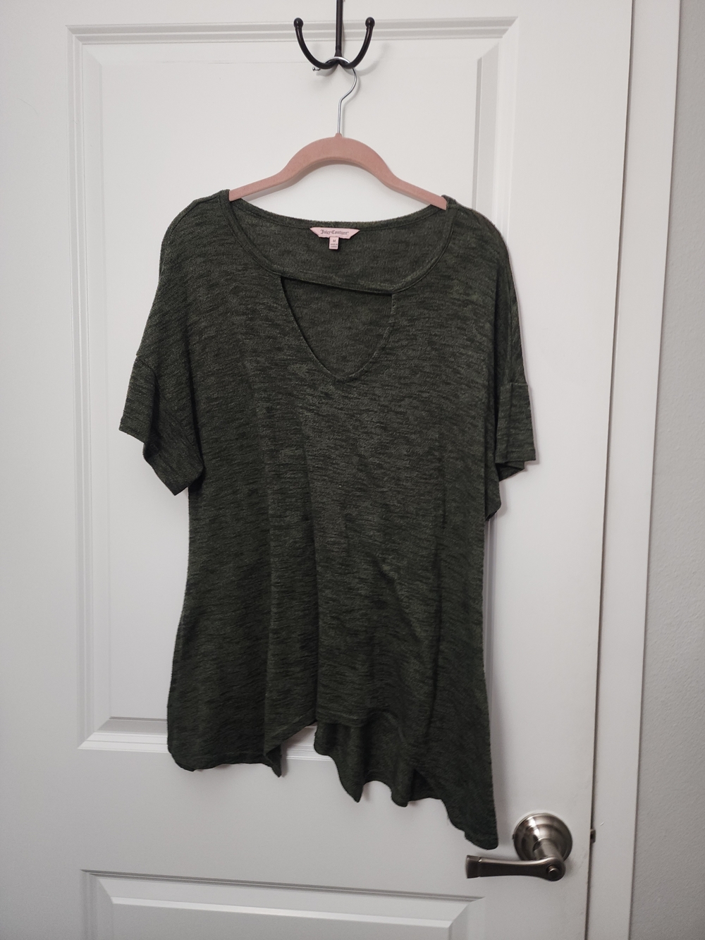 5/$30 Juicy Couture Olive Green Knit Overiszed Fit Top